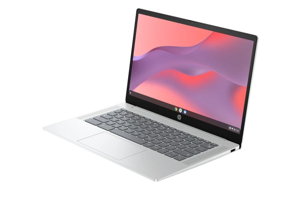 Laptop dla ucznia HP Chromebook  14a-nf0018ca / A4TJ4UA / Intel N100 / 4GB / 128GB USF / Intel HD / HD / Chrome OS / Srebrny