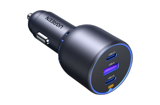 Ładowarka Samochodowa do Gniazda Zapalniczki USB + 2X USB-C 75W UGREEN