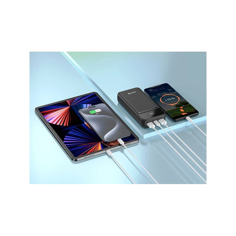 SWISSTEN Powerbank 20000 mAh 22,5W POWER LINE II Li-Pol 5/9/12V USB-C USB-A (220 139 47)