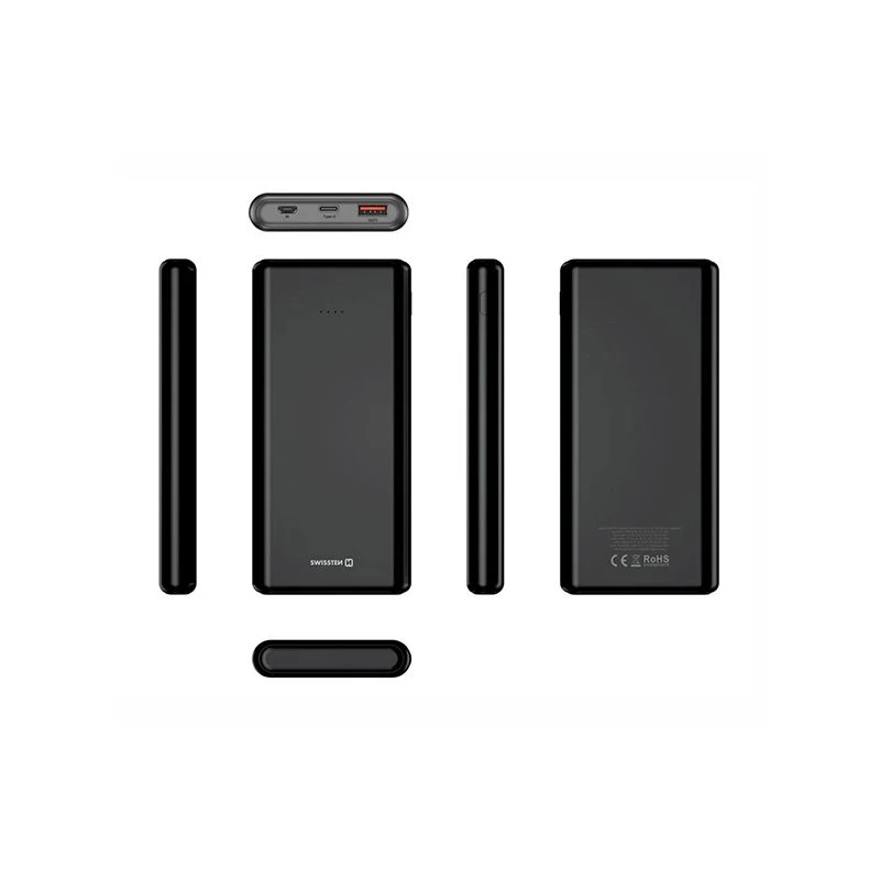 SWISSTEN Powerbank 10000 mAh POWER LINE Li-Pol, 5/9/12V microUSB, USB-A (220 139 12)