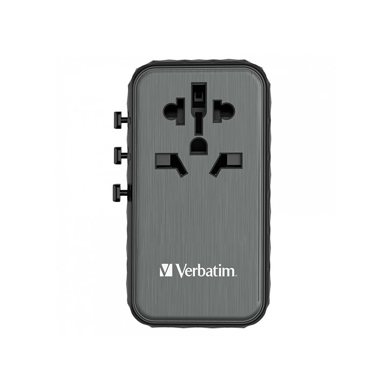 Verbatim, Uniwersalny adapter podróżny UTA-06 USB-C PD QC 4+ USB-A QC 100 W (Verbatim 32121)
