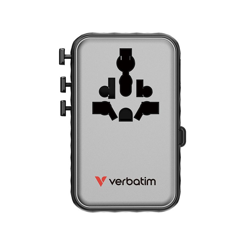 Verbatim Adapter podróżny EU/UK/US GaN 2xUSB-C/2xUSB-A/1xUSB-C PD 100W (Verbatim 30191)