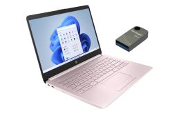 Laptop HP 14-cf2112wm / 5T9T7UA / N4120 / 8GB / 128GB (64GB eMMC + 64GB Pendrive) / Intel UHD / Win 11 / OFFICE 365 / Różowy