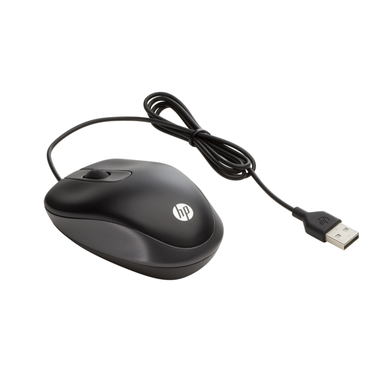 Mysz przewodowa HP USB Travel Mouse czarna