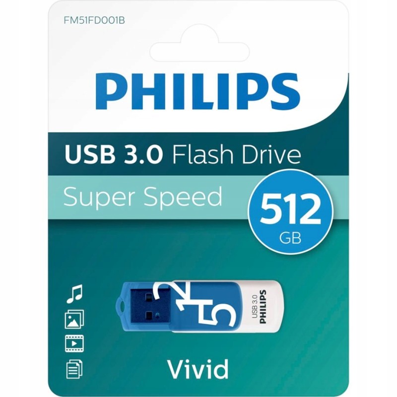 Pendrive 512 GB Philips USB 3.0 FM51FD001B/00