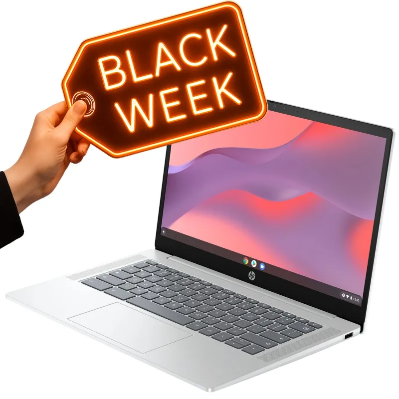 Laptop dla ucznia HP Chromebook  14a-nf0018ca / A4TJ4UA / Intel N100 / 4GB / 128GB USF / Intel HD / HD / Chrome OS / Srebrny