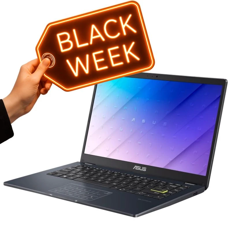 Laptop ASUS Vivobook Go 14 / E410KA-CL4128 / Celeron N4500 / 4GB / eMMC 128GB / Intel UHD / FullHD / Win 11 / Czarny