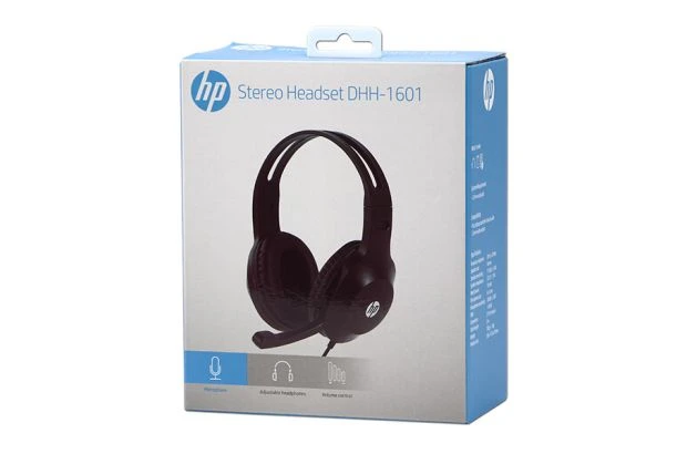 Słuchawki z mikrofonem HP DHH-1601 przewodowe czarne (DHH-1601)