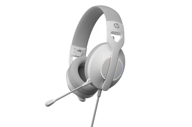 Słuchawki z mikrofonem HP DHE-8003U przewodowe białe 7.1 podświetlenie USB (DHE-8003U)