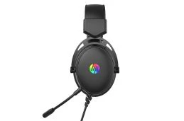 Słuchawki z mikrofonem HP DHE-8005N przewodowe czarne podświetlenie 3.5 mm jack + USB (DHE-8005N)