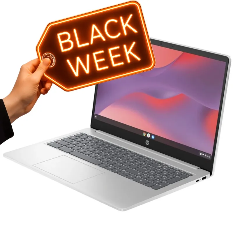 Laptop HP Chromebook 15a-nb0003ca / 975D0UA / Intel i3-N305 / 8GB / eMMC 128GB / Intel UHD / FullHd / Chrome OS / Srebrny