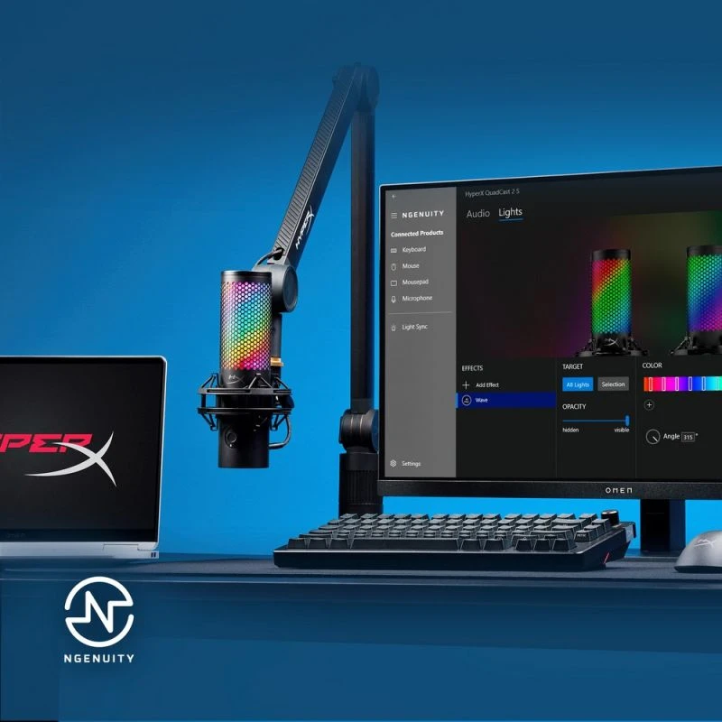 Mikrofon do Gamingu Streamingu HyperX Quadcast 2S Czarny USB (9A273AA)