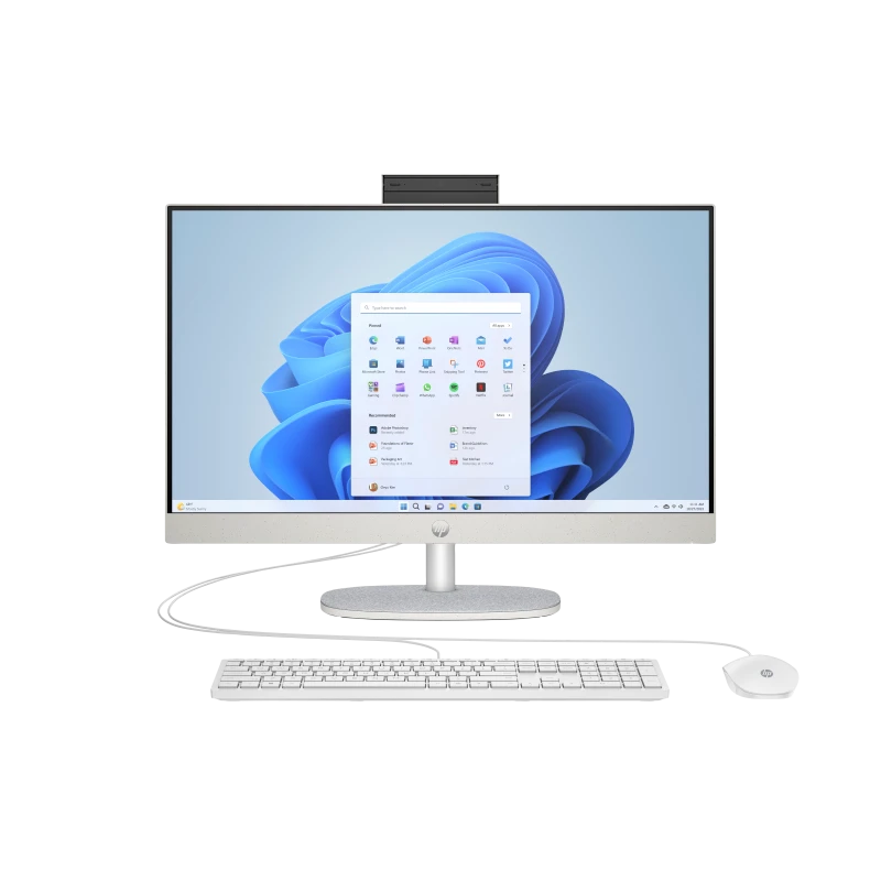 All in One do biura HP 24-cr0052nl / AV2J5EA / AMD Ryzen 5 / 16GB / SSD 512GB / AMD Radeon / FullHD / Win 11 / Biały