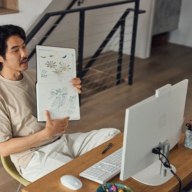 All in One do biura HP 24-cr0052nl / AV2J5EA / AMD Ryzen 5 / 16GB / SSD 1TB / AMD Radeon / FullHD / Win 11 / Biały