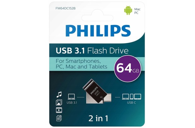 Pendrive Philips 2in1 OTG 64GB USB 3.1 + USB C