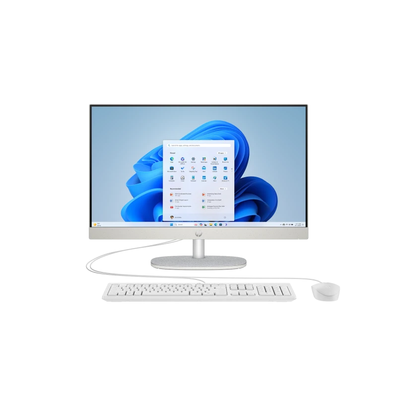 Komputer AiO HP Next Gen AI 24-ct2004nf / B88FSEA / Ryzen AI 5 / 16GB / 512GB / AMD Radeon / FHD / Win 11 / Biały