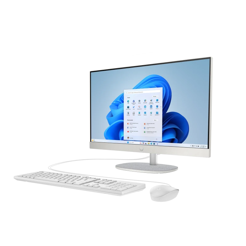 Komputer AiO HP Next Gen AI 24-ct2004nf / B88FSEA / Ryzen AI 5 / 16GB / 512GB / AMD Radeon / FHD / Win 11 / Biały