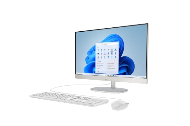 Komputer AiO HP Next Gen AI 24-ct2004nf / B88FSEA / Ryzen AI 5 / 16GB / 512GB / AMD Radeon / FHD / Win 11 / Biały
