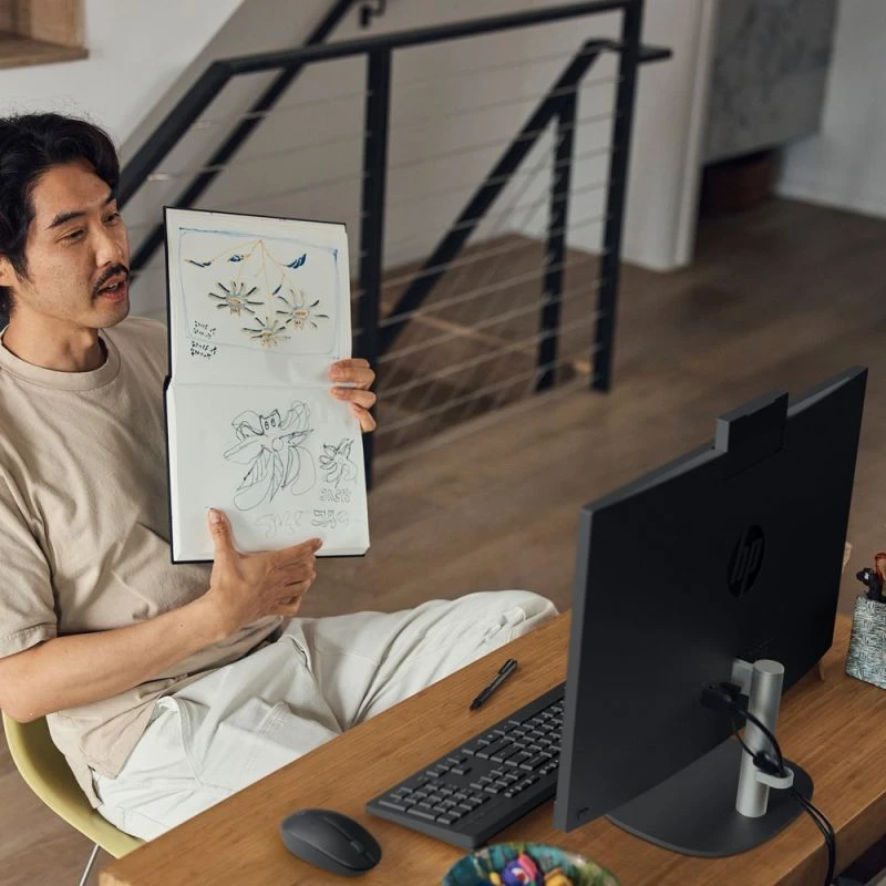 Komputer AiO HP 24-cr1005nx / B5NQ2EA / Ultra 5 / 16GB / 512GB / Intel Graphics / FullHD / Dotyk / Win 11 / Czarny