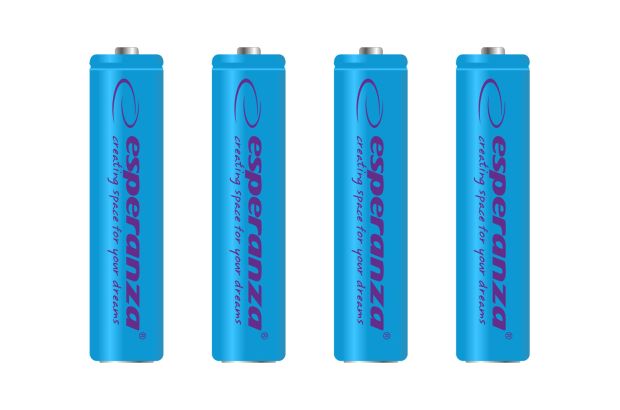 Akumulatorki Esperanza NI-MH AAA 1000MAH 4szt Niebieskie (EZA102B)