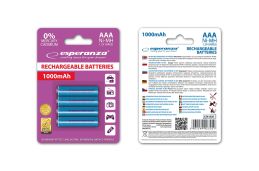 Akumulatorki Esperanza NI-MH AAA 1000MAH 4szt Niebieskie (EZA102B)