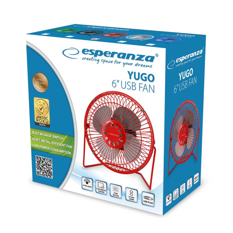 Wentylator USB Esperanza Stołowy Yugo (EA149R)