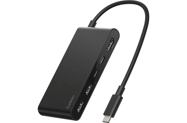 Stacja dokująca 5-portowy HUB USB-C Belkin 1xHDMI + 2xUSB-A 3.2 + 2xUSB-C 3.2 (AVC022HQBK)