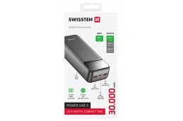 SWISSTEN Powerbank 30000 mAh 22,5W POWER LINE II Li-Pol 5/9/12V USB-C 2xUSB-A (220 139 48)