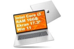 Laptop HP 17-cn0003dx / 7E497UA / Intel Core i3 / 16GB / 256GB / Intel UHD / HD+ / Win 11 / Srebrny