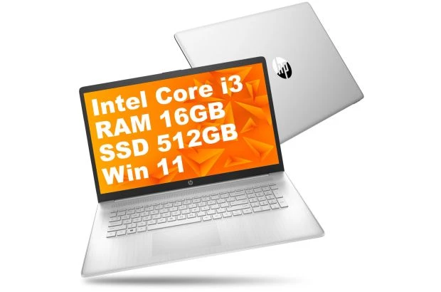 Laptop HP 17-cn0173st / 4C4B3UA / Intel i3-11 / 16GB / SSD 512GB / Intel UHD / FullHD / Win 11 / Srebrny