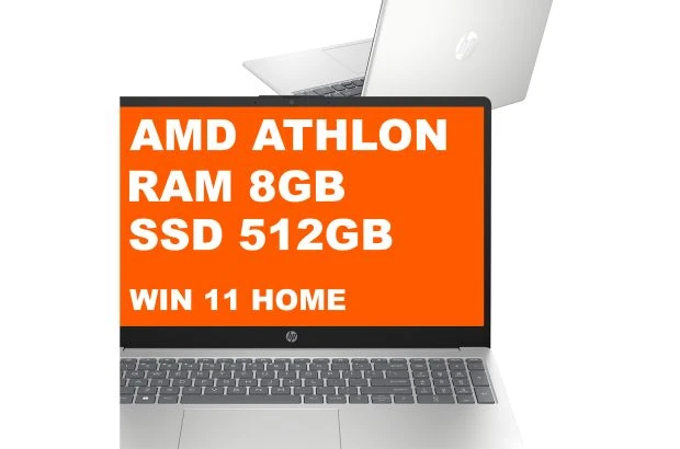 Laptop HP 15-fc0033ca / B46P0UA / AMD Athlon Silver / 8GB / 512GB / AMD Radeon / FullHD / Win 11 / Szary