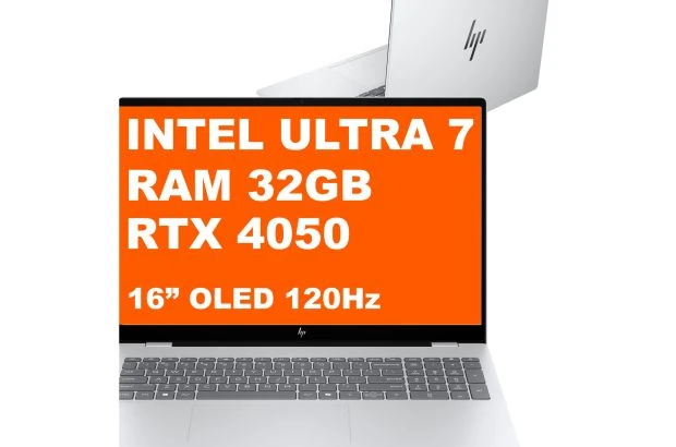 Laptop HP OmniBook 7 AI 16-ay0575cl / B94P1UA / Ultra 7 / 32GB / 1TB / RTX 4050 / 2k / Dotyk / OLED 120Hz / Win 11 / Srebrny