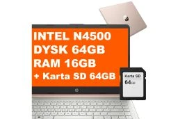 Laptop edukacyjny HP 14-dq3015dx / CD9Y9UA / Intel N4500 / 16GB / eMMC 64GB + 64GB SD / Intel UHD / Win 11 / Różowy