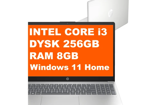 Laptop HP 15-fd0133wm / B4KT4UA / Intel i3 / 8GB / 256GB / Intel UHD / FullHD / Win 11 / Srebrny
