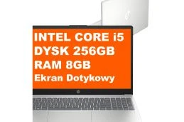 HP Laptop 15-fd0154wm / BZ1W9UA / Intel i5 / 8GB / 256GB / Intel Iris Xe / FullHD / Dotyk / Win 11 / Srebrny