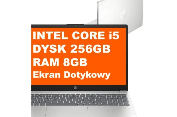 HP Laptop 15-fd0154wm / BZ1W9UA / Intel i5 / 8GB / 256GB / Intel Iris Xe / FullHD / Dotyk / Win 11 / Srebrny