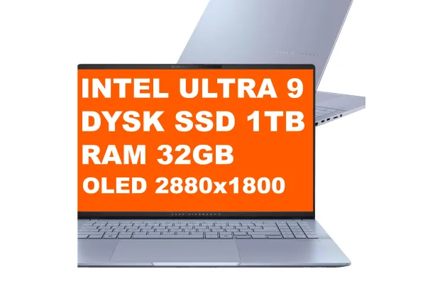 Laptop ASUS Vivobook S16 / S5606CA-SB92 / Ultra 9 / 32GB / 1TB / Intel ARC / 3k / Dotyk / OLED 120Hz / Win 11 / Niebieski