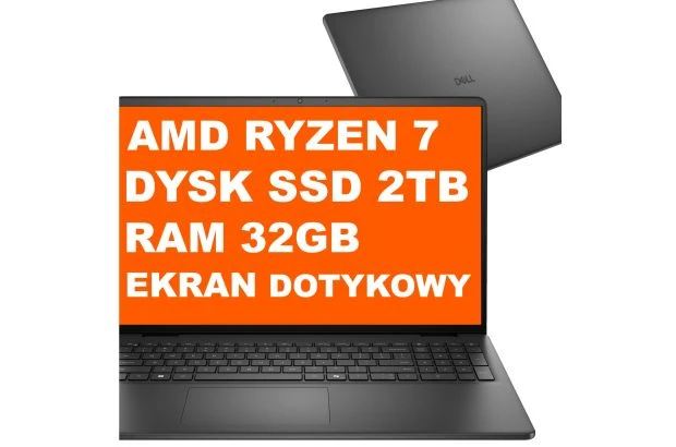 Laptop Dell 16 16255 / LDC16255-A063BLK-PUS / Ryzen 7 / 32GB / 2TB / AMD Radeon / WUXGA / Win 11 / Czarny