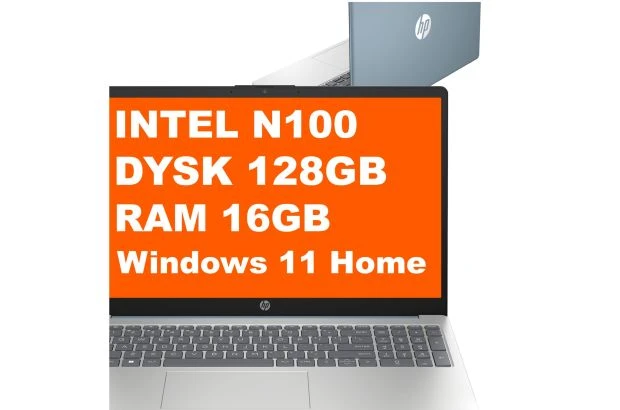 HP Laptop 15-fd0107ds / AA2K0UA / Intel N / 16GB / 128GB UFS / Intel UHD / HD / Win 11 / Niebieski