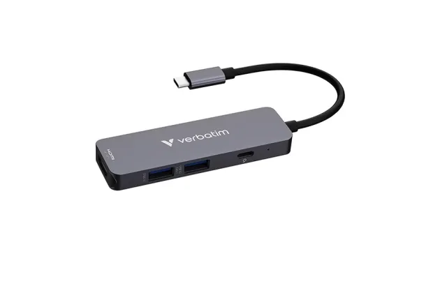 Stacja dokująca Verbatim USB-C 32155 szara USB-C PD USB-A 3.2 Gen 1 USB-A 2.0