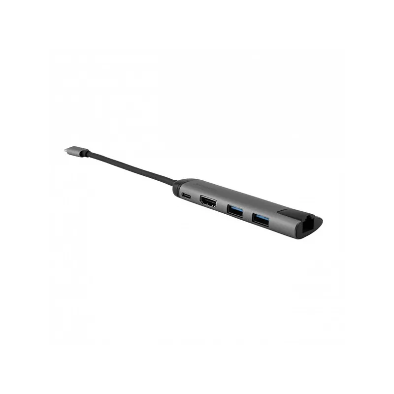 Stacja dokująca Verbatim USB 3.1 49141 szara USB-C, USB-C USB-A HDMI RJ-45