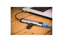 Stacja dokująca Verbatim USB 3.1 49141 szara USB-C, USB-C USB-A HDMI RJ-45