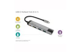 Stacja dokująca Verbatim USB 3.1 49141 szara USB-C, USB-C USB-A HDMI RJ-45