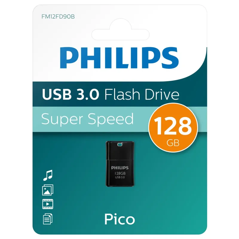 Pendrive Philips USB 3.0 128GB Pico Edition Midnight Black
