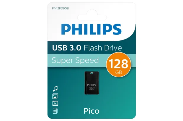 Pendrive Philips USB 3.0 128GB Pico Edition Midnight Black