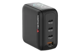 Ładowarka GaN Verbatim z wyświetlaczem 3xUSB-C 1xUSB-A 140W wtyczki EU UK US