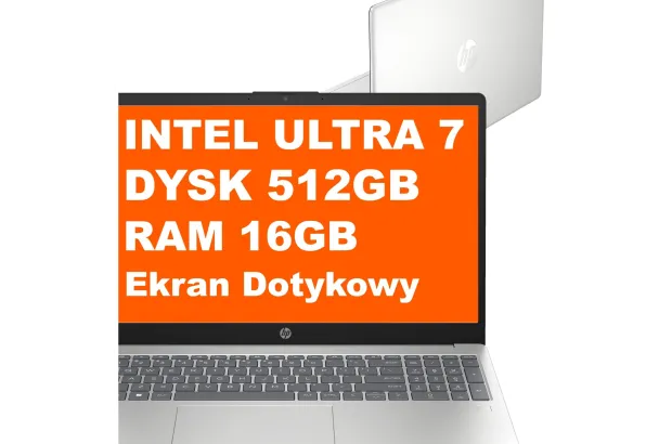 Laptop HP 15-fd1447nr / 9X5S7UA / Ultra 7 / 16GB / 512GB / Intel Arc / FullHD / Dotyk / Win 11 / Srebrny