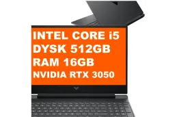 Laptop Gamingowy HP Victus 15-fa2700ca / B96JBUA / Intel Core i5 / 16GB / 512GB / RTX 3050 / 144Hz / FullHD / Win 11 / Czarny