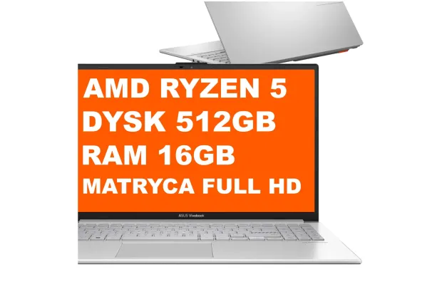 Laptop Asus Vivobook Go 15 / E1504FA-WH56 / Ryzen 5 / 16GB / 512GB / Radeon Graphics / Win 11 / Srebrny