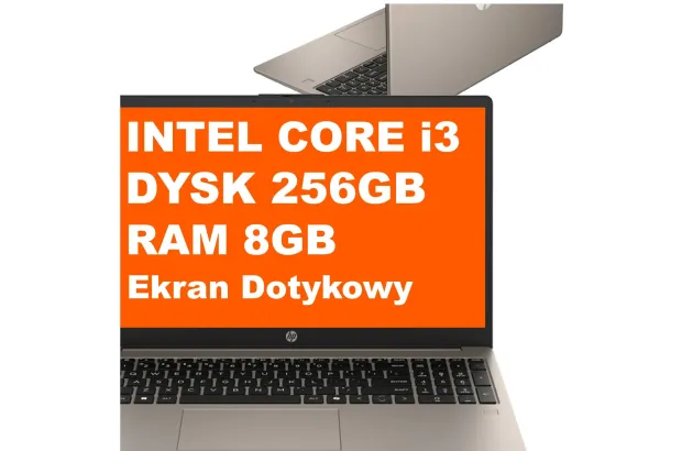 Laptop HP 15-fd0230wm / C68GJUA / Intel Core i3 / 8GB / 256GB / Intel UHD / FullHD / Dotyk / Win 11 / Kaszmirowy